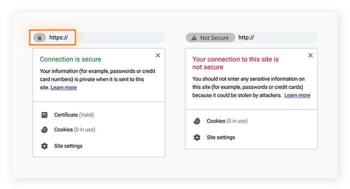 通过检查HTTPS来检查网站是否安全。