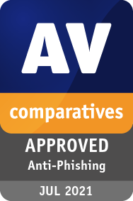 AV Comparatives 为 Avast颁发了2021年的反钓鱼证书。